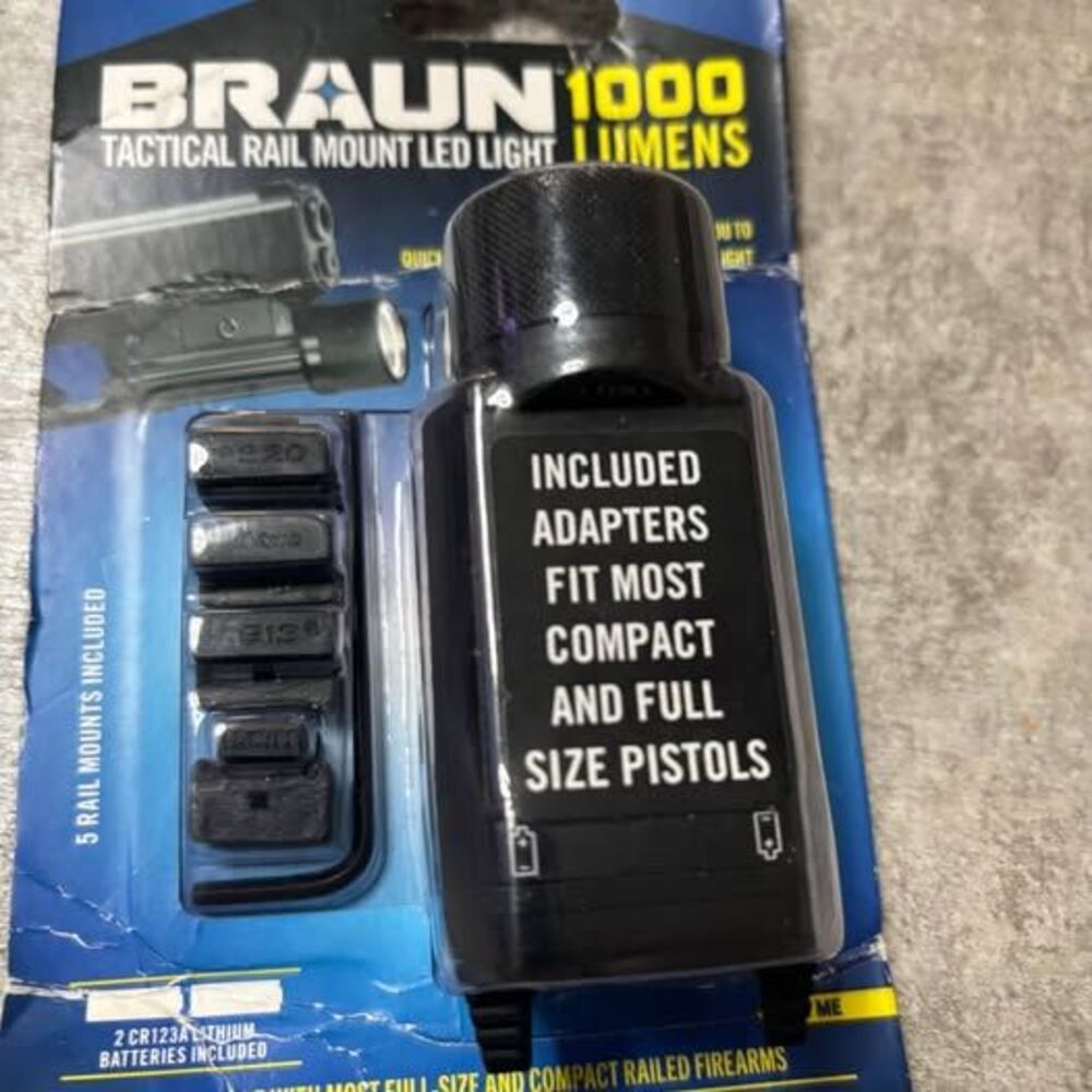 BRAUN Tactical Rail Mount LED Light – 1000 Lumens